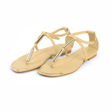 VYBE - Metal Throne Strap Sandal- Beige