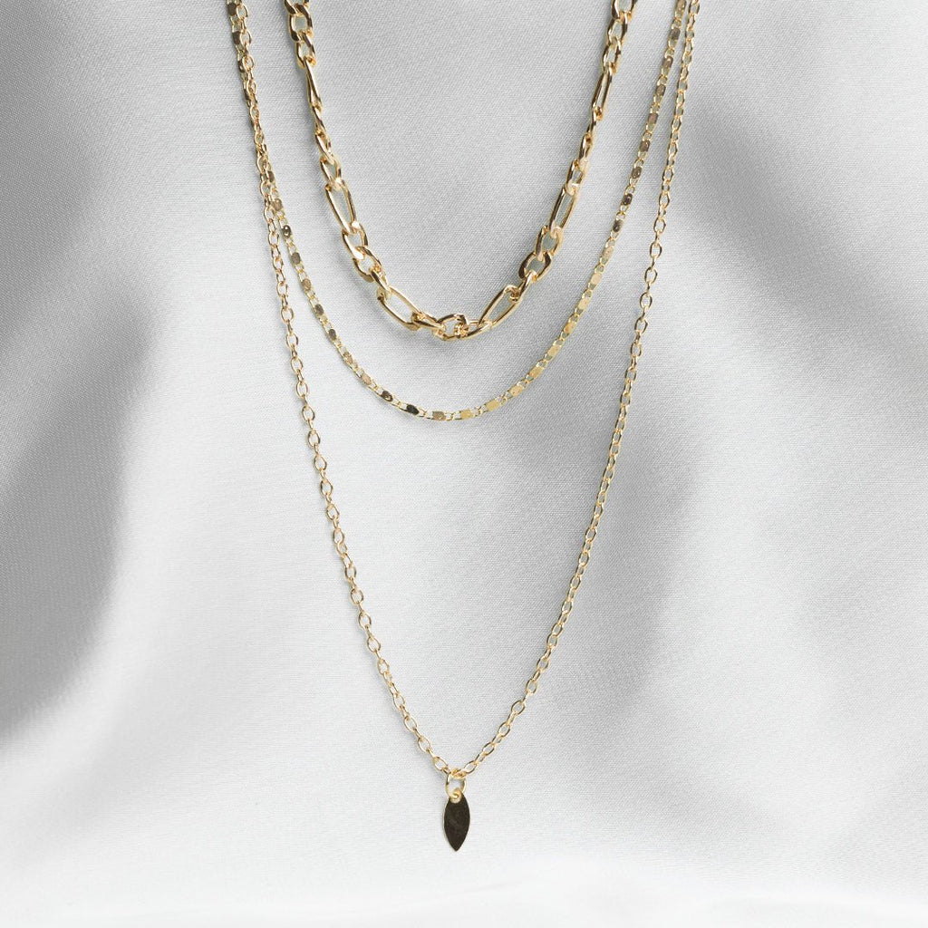 VYBE- 2pcs Layered Chain Necklace