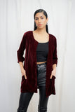 VYBE - velvet coat- maroon