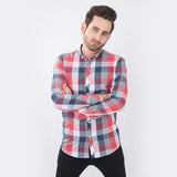 VYBE - Casual Shirts. Old guitar, Blue/Red check