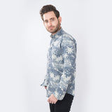 VYBE - Blue Floral Casual Shirt