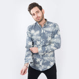 VYBE - Blue Floral Casual Shirt