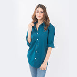 VYBE-  Casual Shirt- Deep turquoise