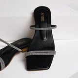 VYBE- Front Diamond Buckle- Black