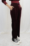 Vybe - x Munib Nawaz - Velvet Pant Maroon