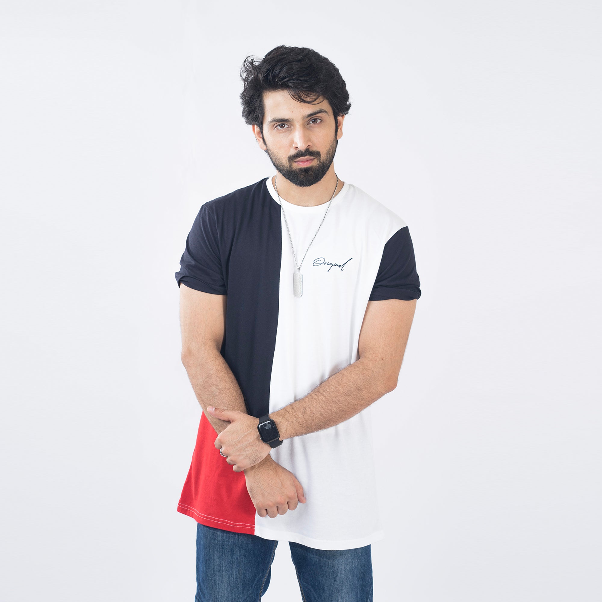 VYBE-Printed T Shirt-Ash White Orginal Cut Sew