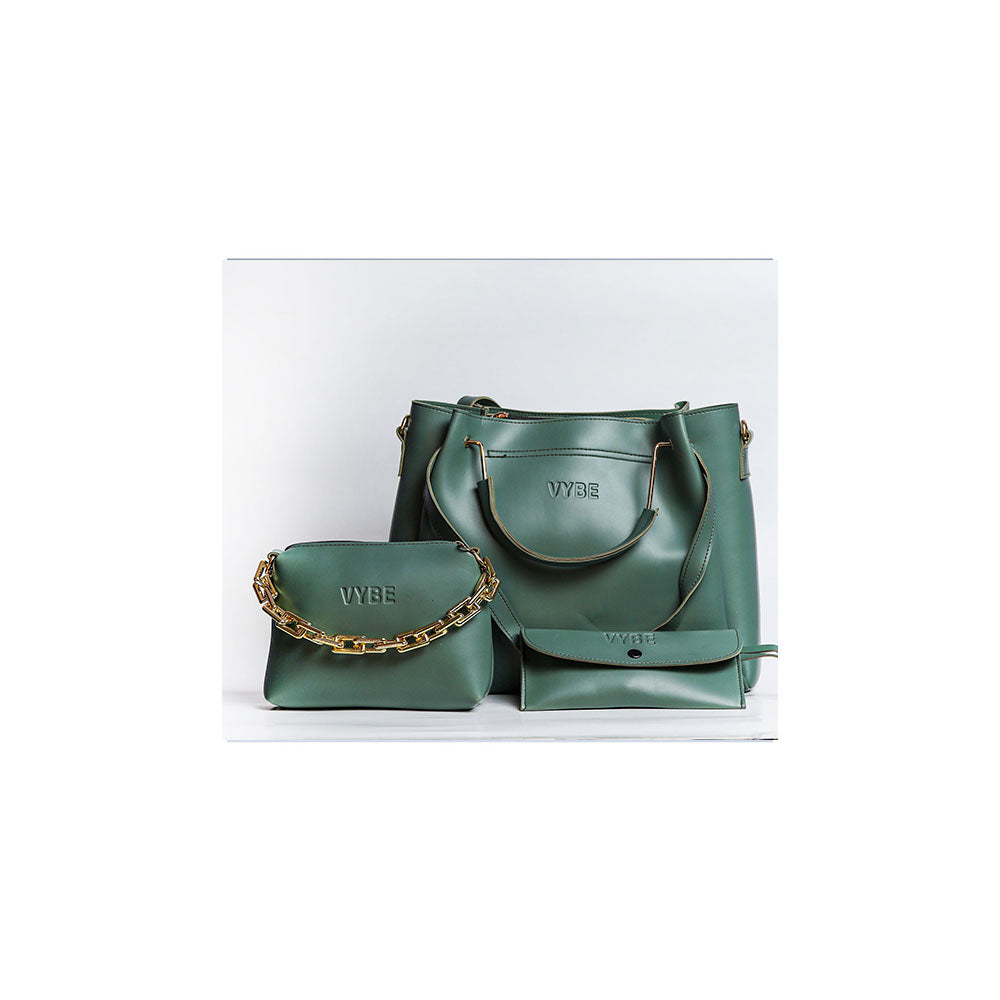 VYBE Three pcs handbag- light Green
