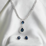 VYBE - Rhinestone Decor Necklace & Earrings